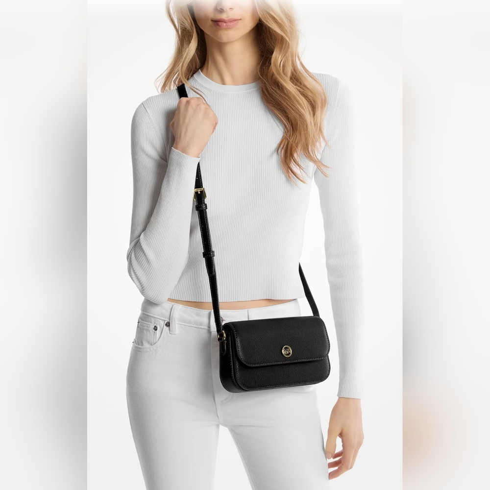 MICHAEL KORS Leather Satchel Jet Set Travel Small Flap Crossbody